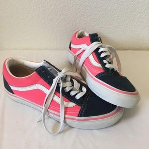 Vans Old Skool Sneakers Hot Pink and Navy